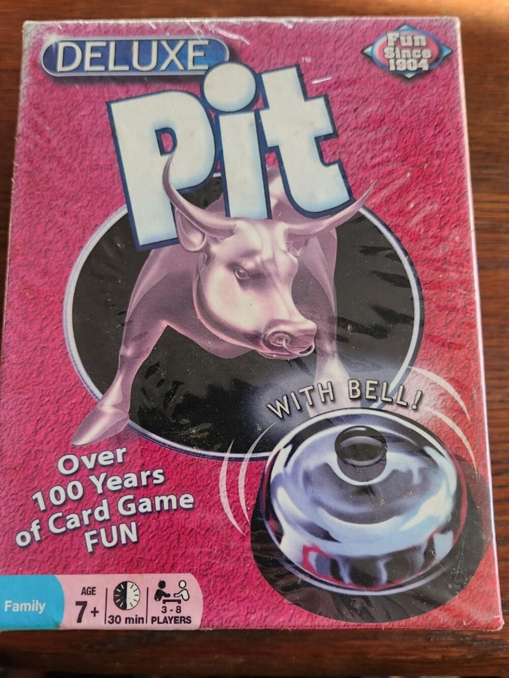New Sealed Deluxe PIT Card Game with Bell Winning Moves #1019 Family Fun